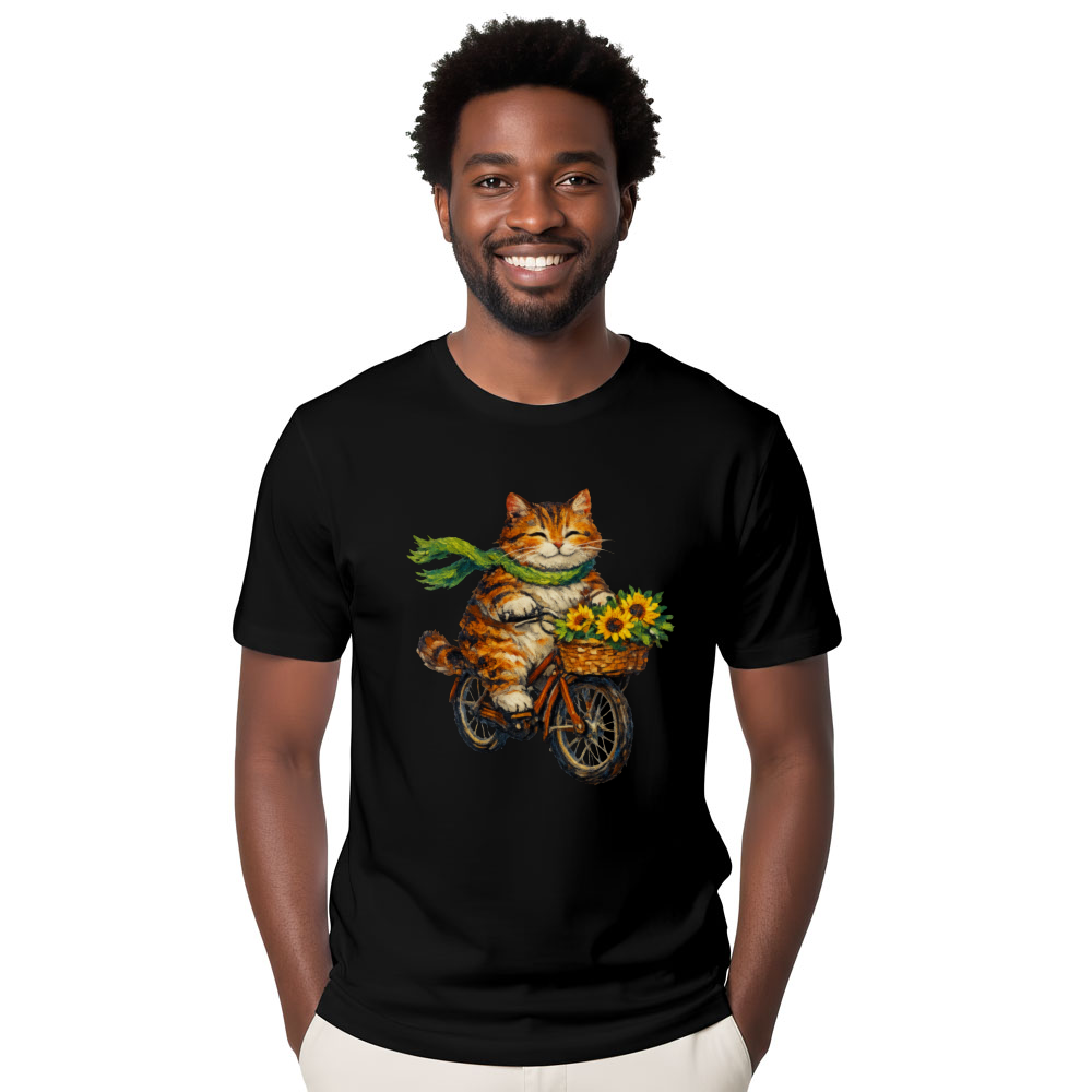 Whimsical Post-Impressionist Tabby Cat T-Shirt Cozy Gifts for Men Women Boy Kids T-Shirt