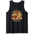 Golden Retriever Retro Sunset Tanktop Vintage Vector Illustration Stylish Gifts for Men Women Boy Kids Tanktop