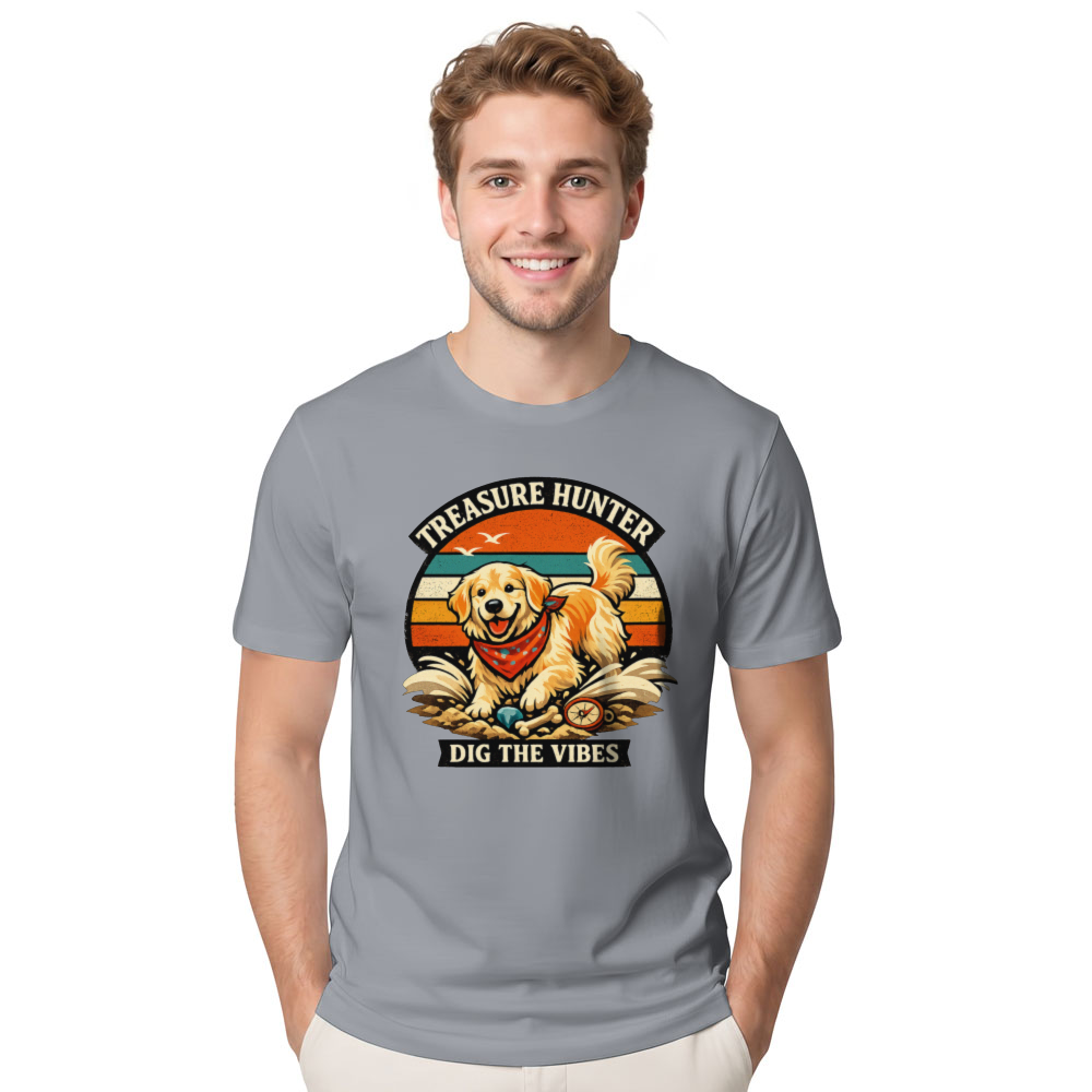 Retro Golden Retriever Treasure For Dog Lovers Vintage Gifts for Men Women Boy Kids T-Shirt