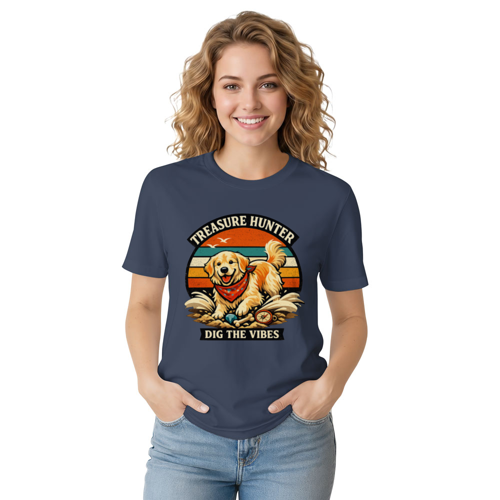 Retro Golden Retriever Treasure For Dog Lovers Vintage Gifts for Men Women Boy Kids T-Shirt