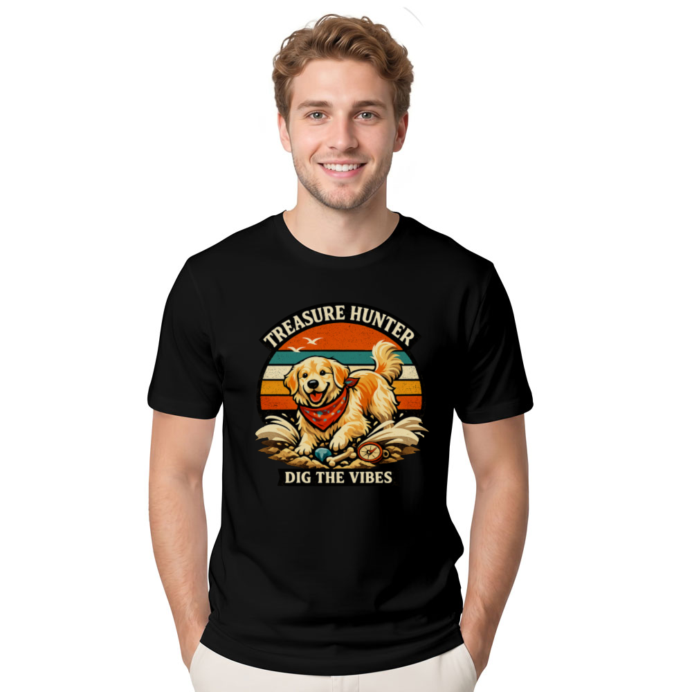 Retro Golden Retriever Treasure For Dog Lovers Vintage Gifts for Men Women Boy Kids T-Shirt