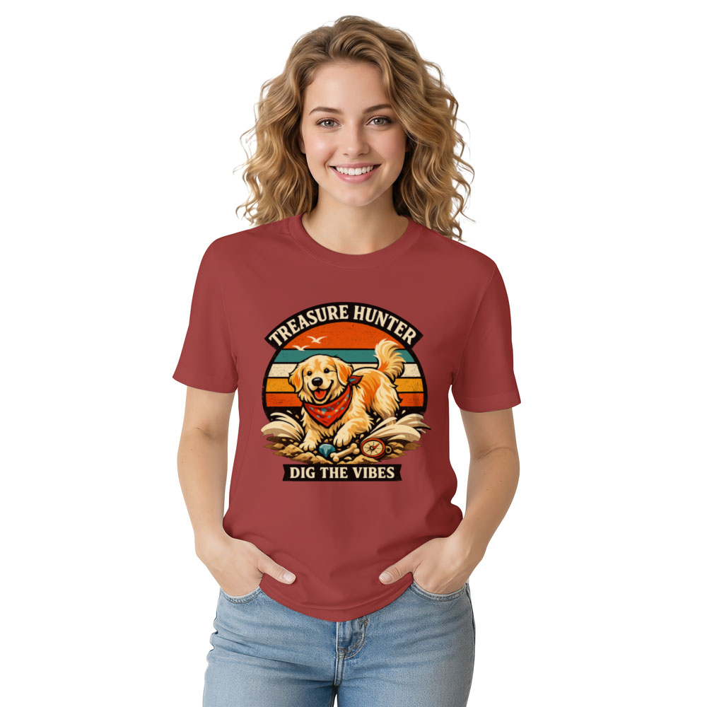 Retro Golden Retriever Treasure For Dog Lovers Vintage Gifts for Men Women Boy Kids T-Shirt
