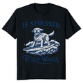 Vintage Surfing Golden Retriever T-Shirt Coastal Canine Tee Playful Gifts for Men Women Boy Kids T-Shirt