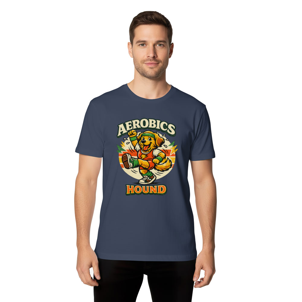 Retro Aerobics Golden Retriever T-Shirt Vintage Mascot Playful Gifts for Men Women Boy Kids T-Shirt