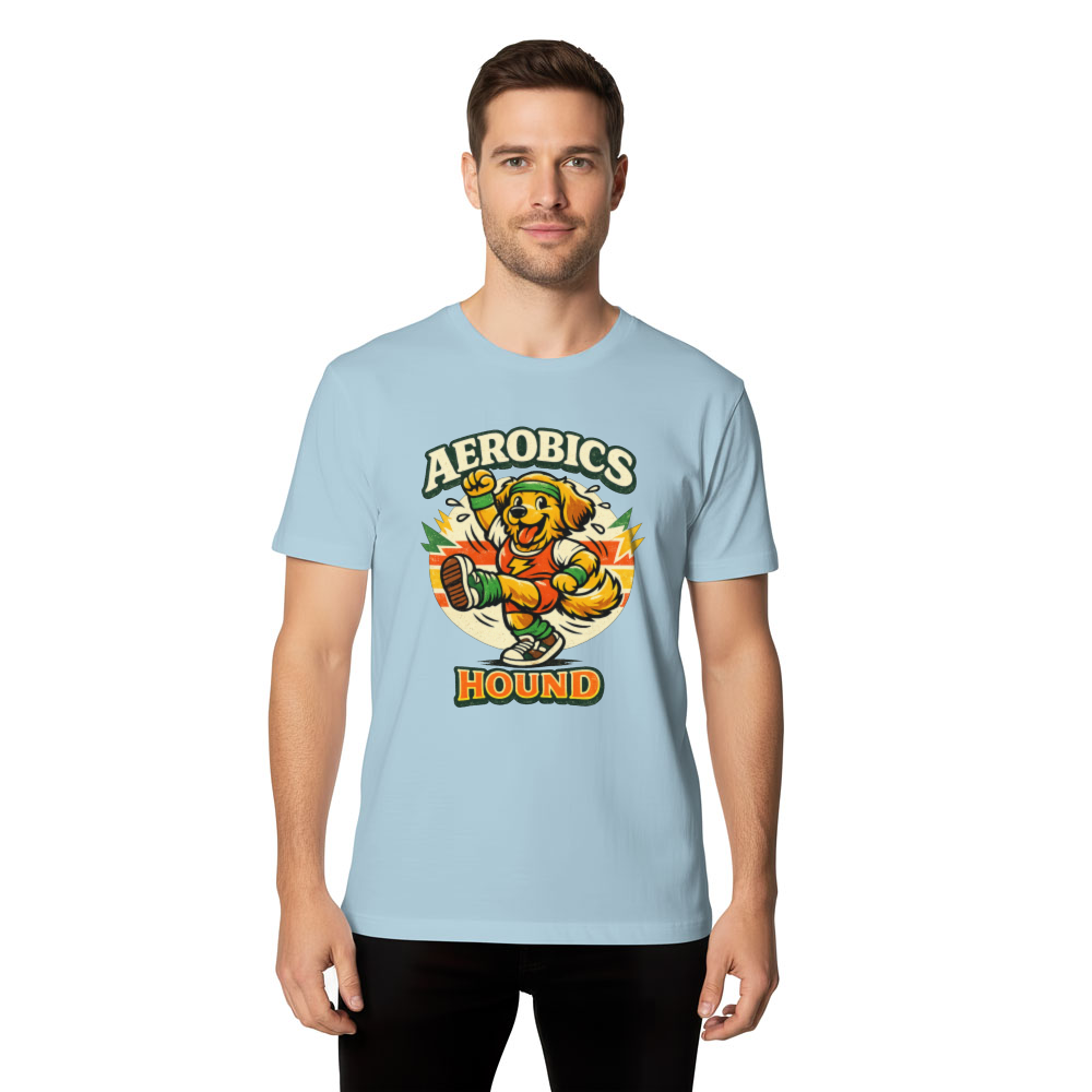 Retro Aerobics Golden Retriever T-Shirt Vintage Mascot Playful Gifts for Men Women Boy Kids T-Shirt