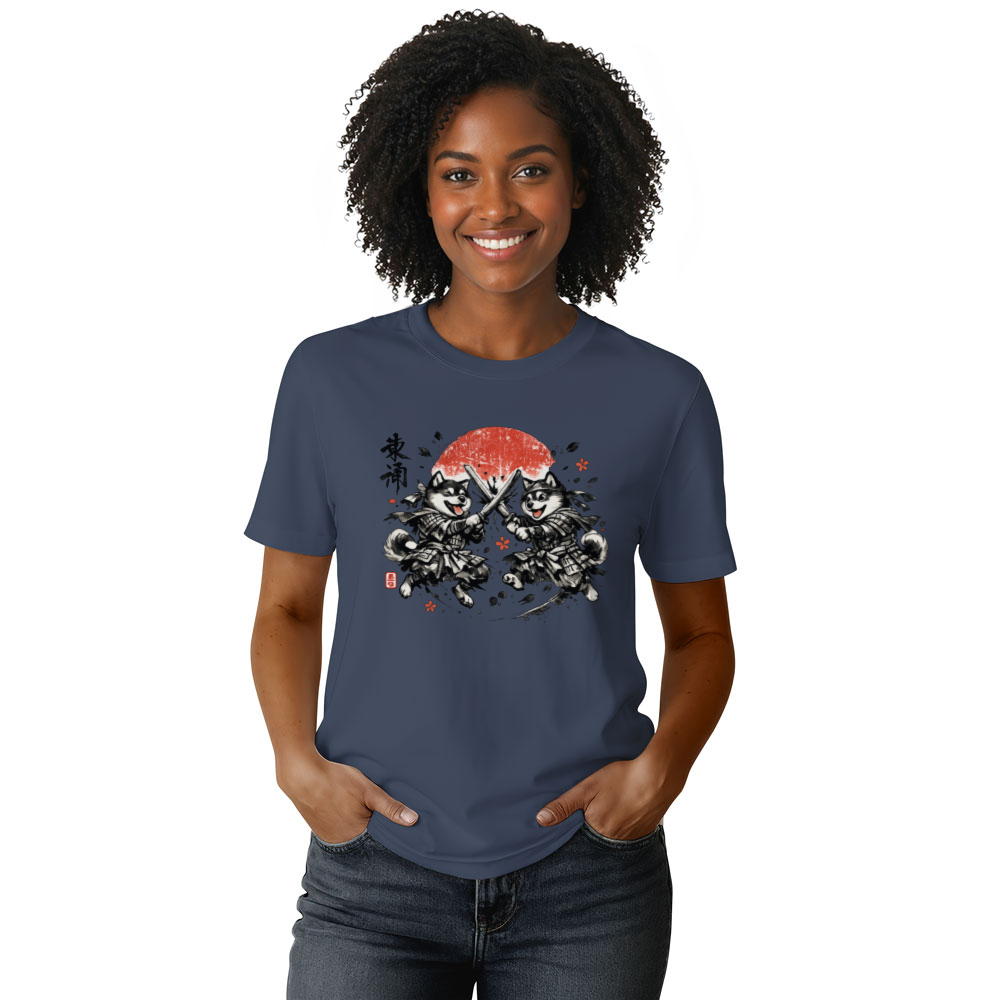 Shiba Samurai T-Shirt For Dog Lovers And Japanese Culture Fans Artful Gifts For Men Women Boy Kids T-Shirt