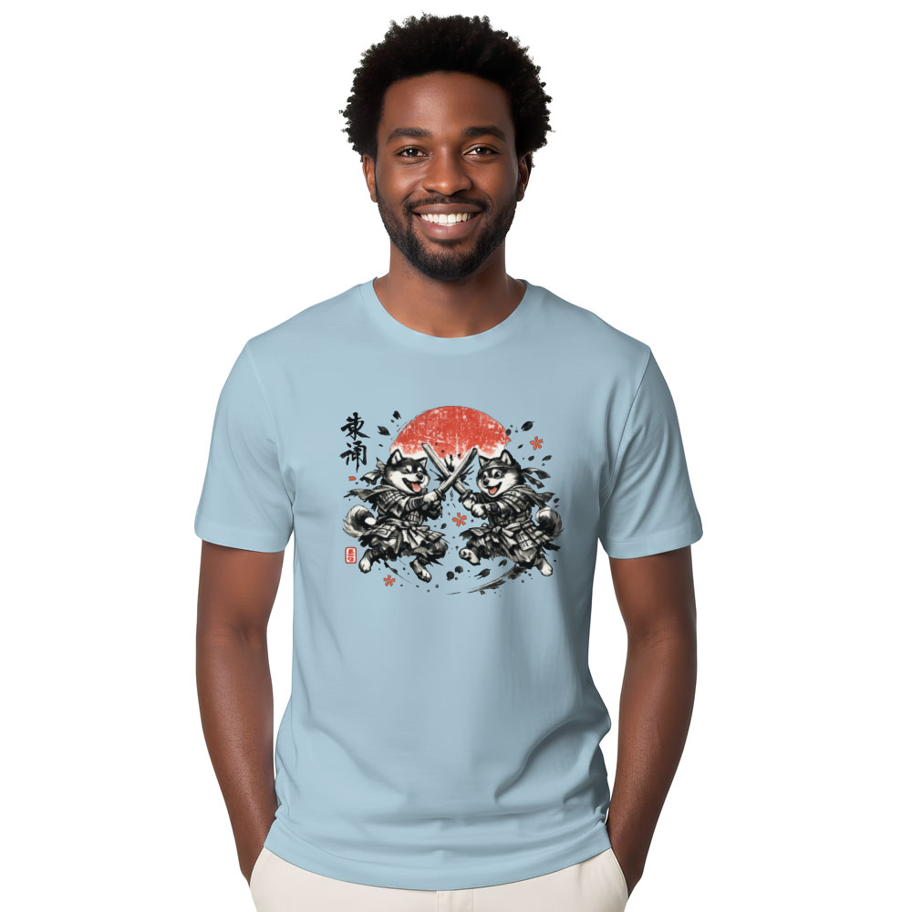 Shiba Samurai T-Shirt For Dog Lovers And Japanese Culture Fans Artful Gifts For Men Women Boy Kids T-Shirt