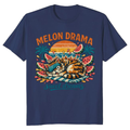 Melon Drama Retro Surf Cat Watermelon Explosion Teal Orange Pink Funny Gifts for Men Women Boy Kids T-Shirt