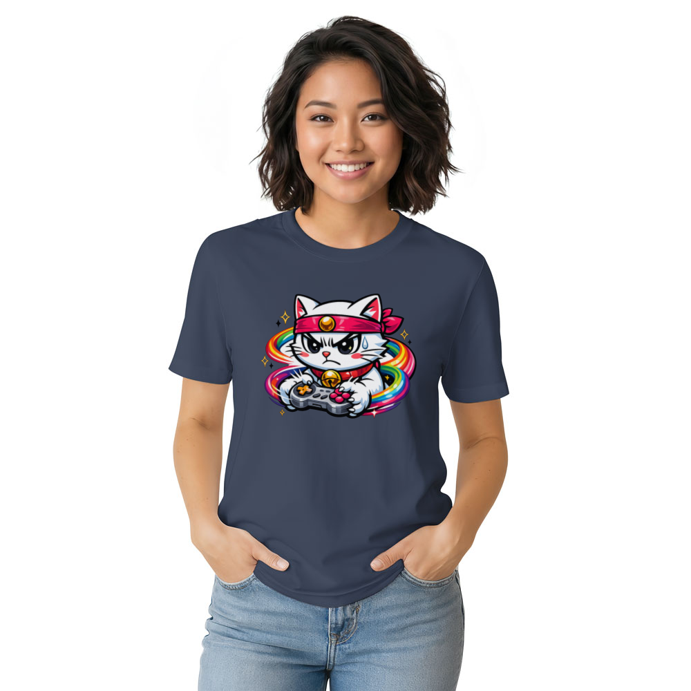 Retro Neko Arcade Master Gamer Tee Fierce Gifts for Men Women Boy Kids T Shirt
