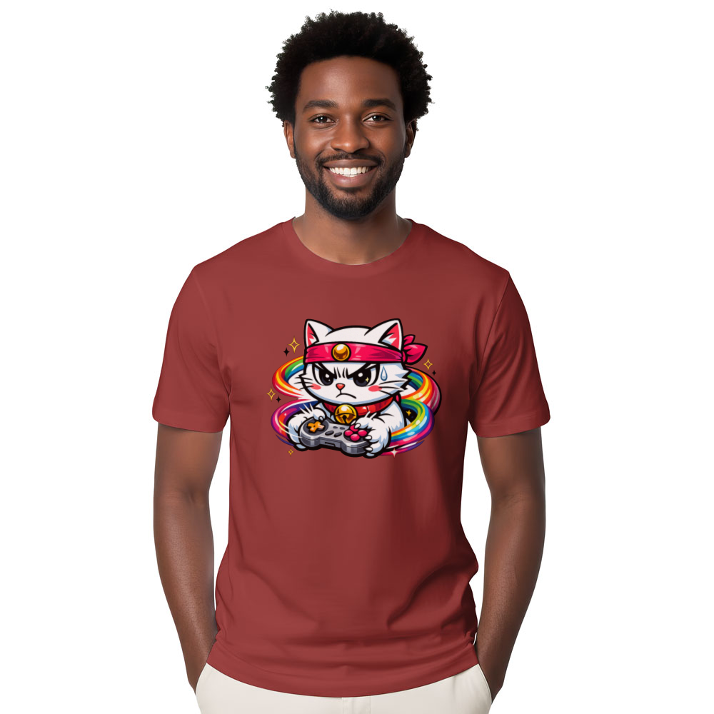 Retro Neko Arcade Master Gamer Tee Fierce Gifts for Men Women Boy Kids T Shirt