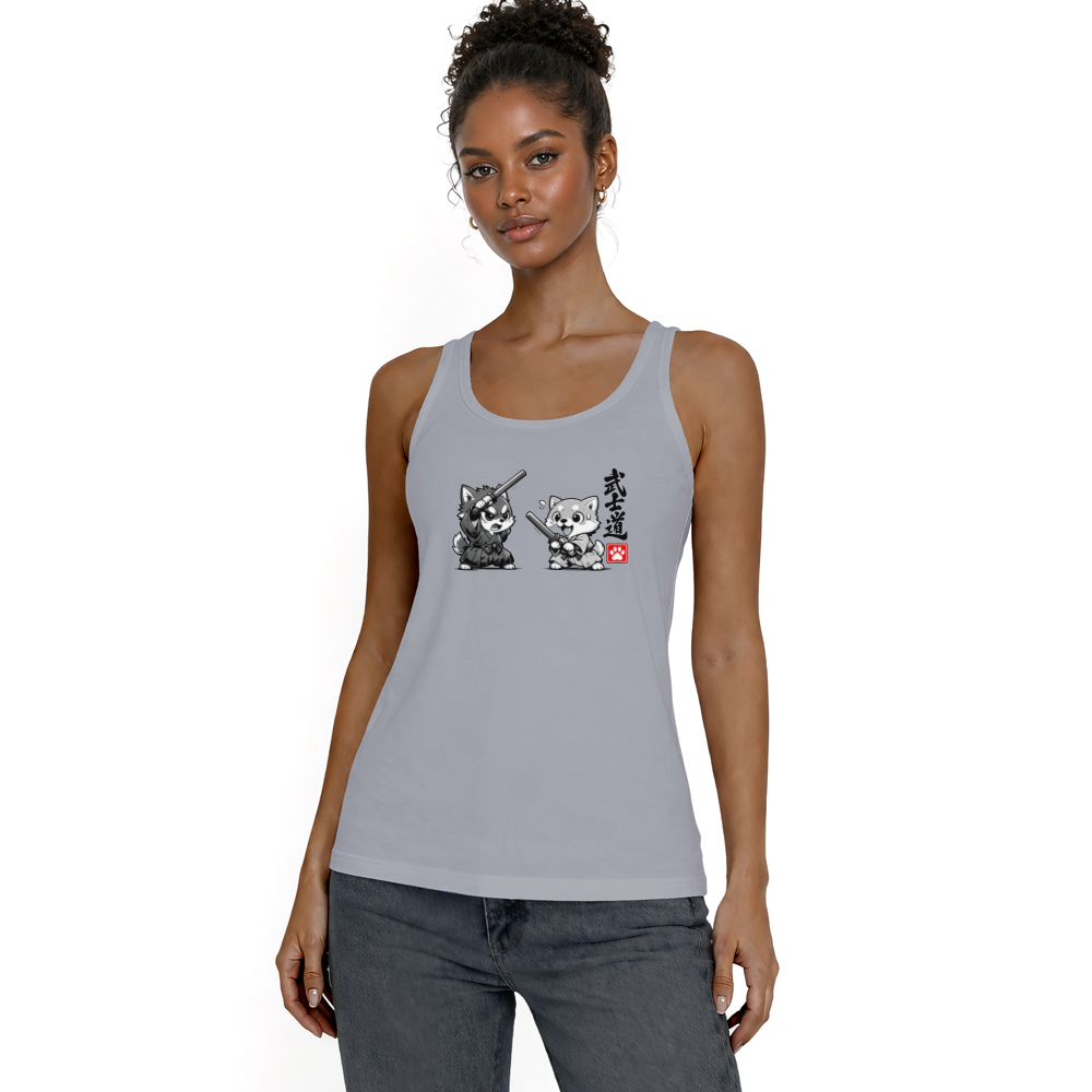 Chibi Shiba Samurai Tanktop Playful Gifts for Men Women Boy Kids Tanktop - Unisex