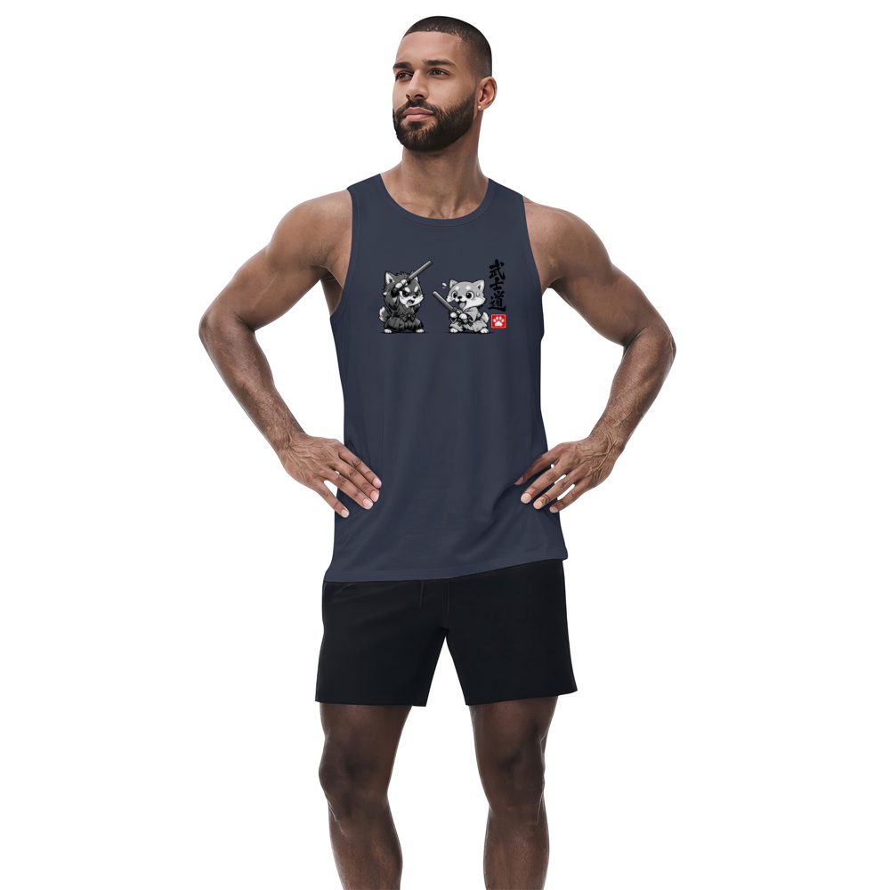 Chibi Shiba Samurai Tanktop Playful Gifts for Men Women Boy Kids Tanktop - Unisex