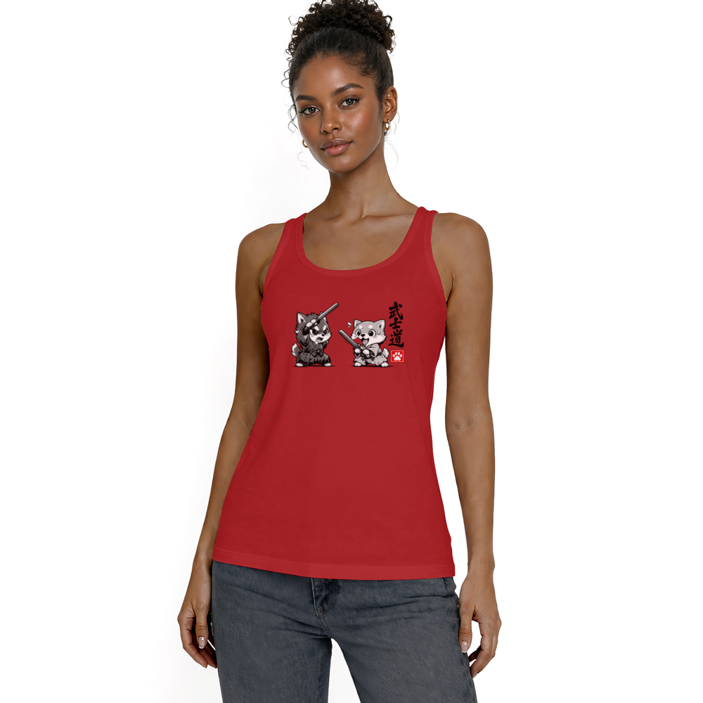 Chibi Shiba Samurai Tanktop Playful Gifts for Men Women Boy Kids Tanktop - Unisex
