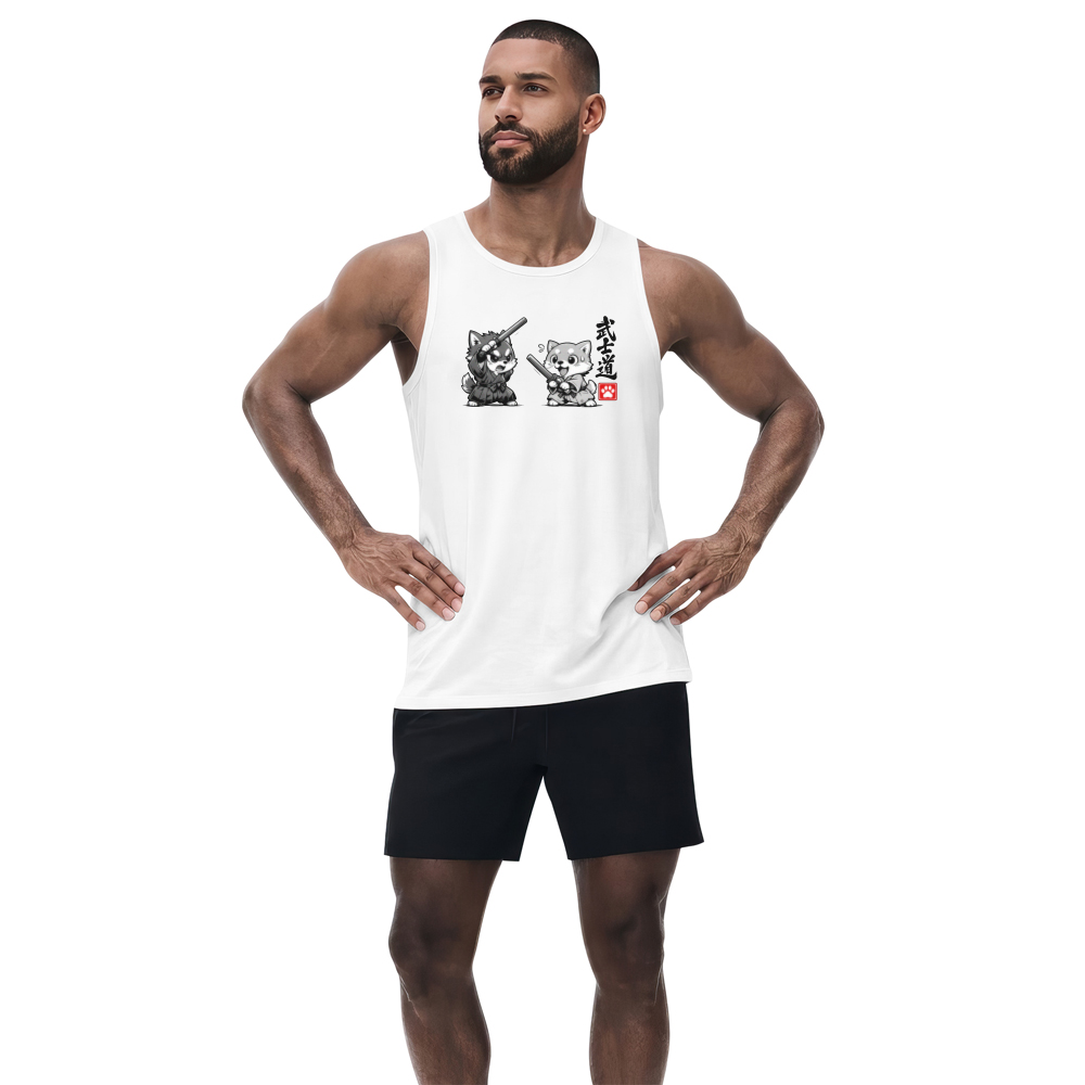 Chibi Shiba Samurai Tanktop Playful Gifts for Men Women Boy Kids Tanktop - Unisex