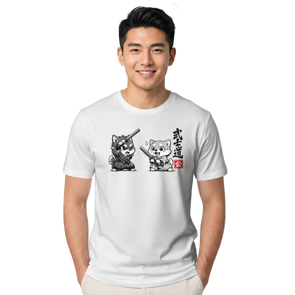 Chibi Shiba Samurai T-Shirt For Dog And Anime Lovers Playful Gifts for Men Women Boy Kids T-Shirt
