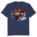 Ukiyo-e Neko Ninja Cat Graphic Tee Anime Pet Lovers Playful Gifts for Men Women Boy Kids T-Shirt