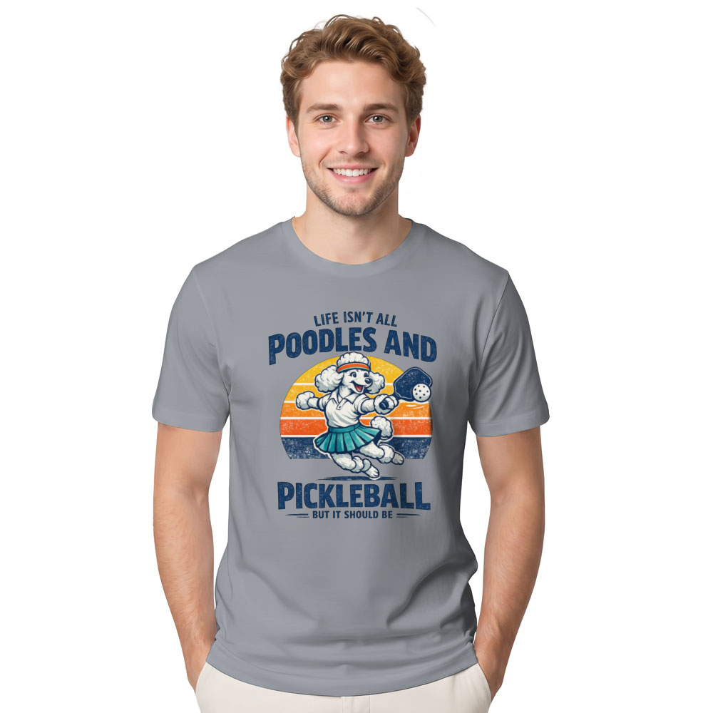 Vintage Poodle Pickleball Team T-Shirt Retro Court Humor Stylish Gifts for Men Women Boy Kids T-Shirt