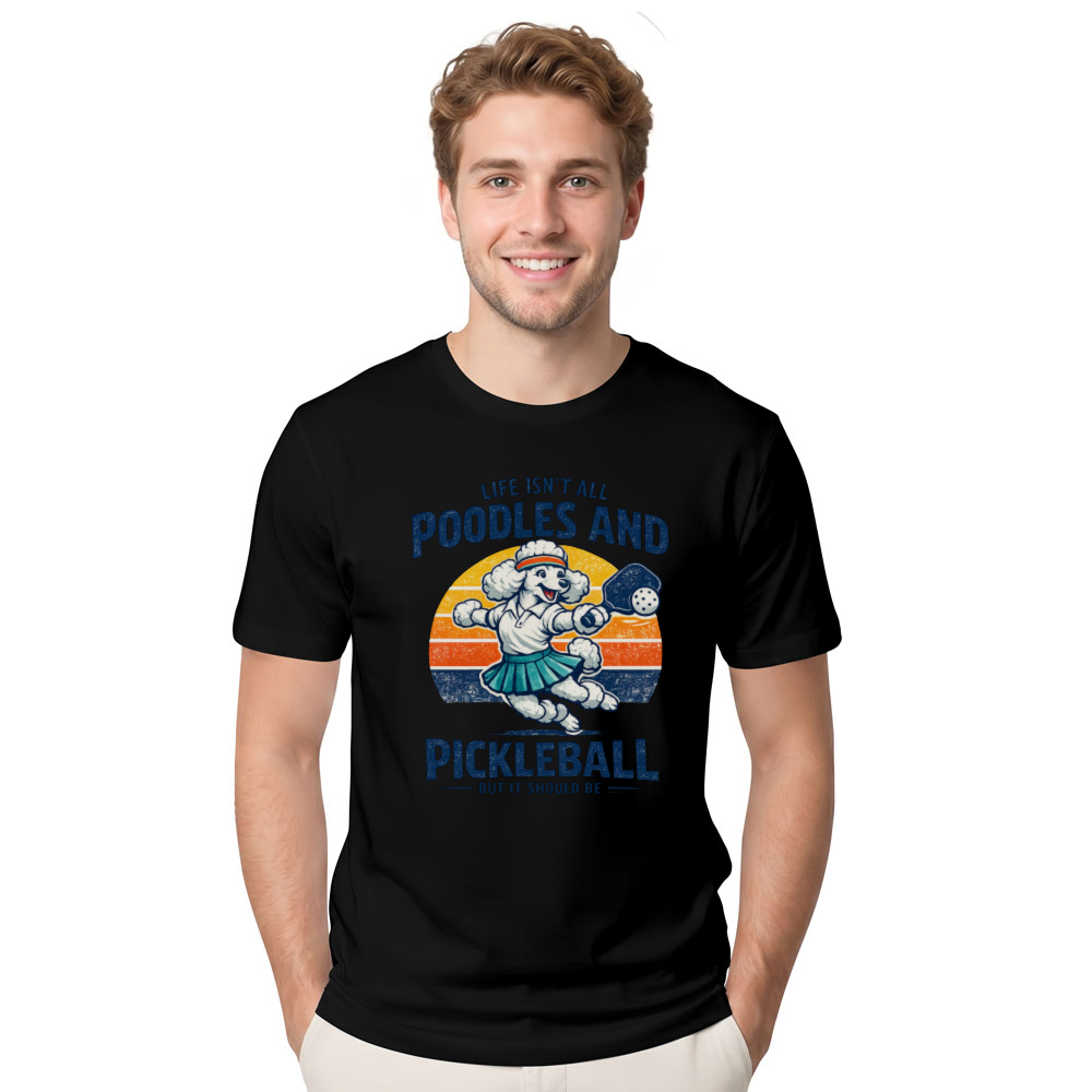 Vintage Poodle Pickleball Team T-Shirt Retro Court Humor Stylish Gifts for Men Women Boy Kids T-Shirt