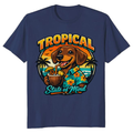 Retro Tropical Dachshund Sunset Vector T-Shirt Beach Vacation Dog Lover Retro Gifts for Men Women Boy Kids T-Shirt