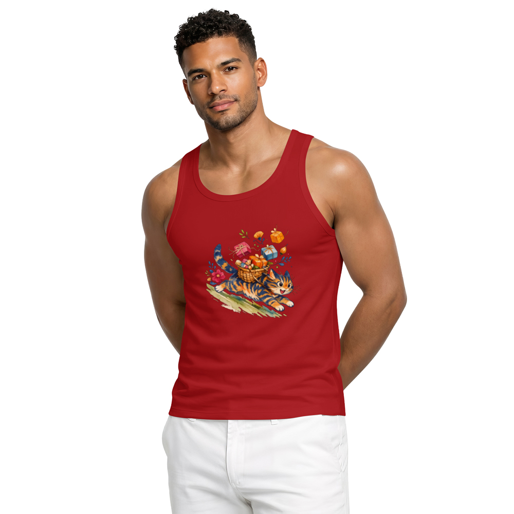 Watercolor Tabby Cat Tanktop Surreal Folk Art Boho Whimsical Gifts For Men Women Boy Kids Tanktop