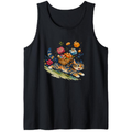 Watercolor Tabby Cat Tanktop Surreal Folk Art Boho Whimsical Gifts For Men Women Boy Kids Tanktop