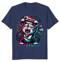 Neon Rage Retro Japanese Cat Arcade Design Energetic Gifts for Men Women Boy Kids T-Shirt