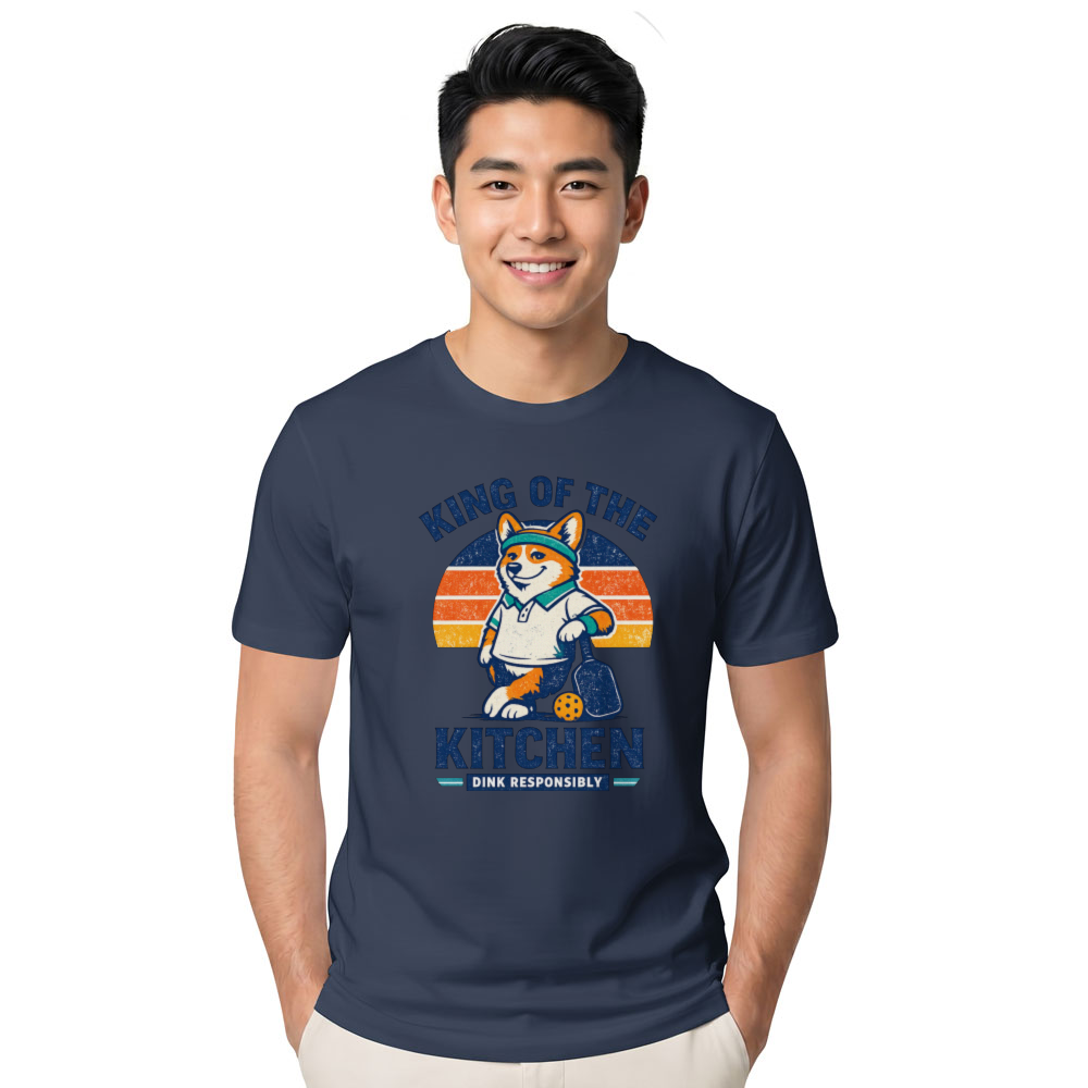 Retro Confident Corgi Pickleball Design For Players Stylish Gifts for Men Women Boy Kids T-Shirt