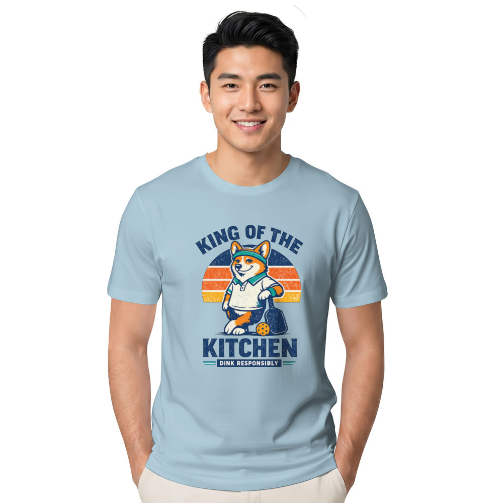 Retro Confident Corgi Pickleball Design For Players Stylish Gifts for Men Women Boy Kids T-Shirt