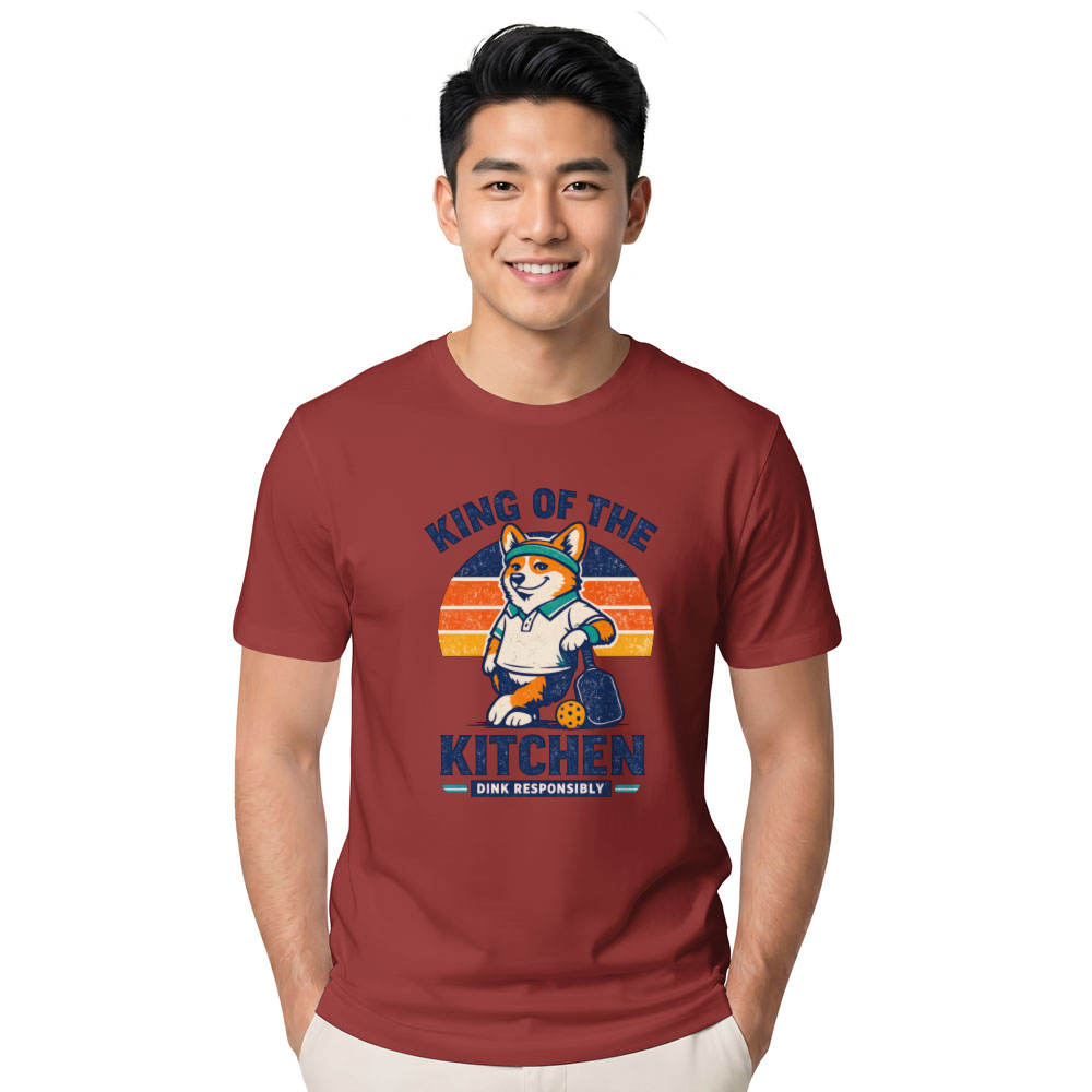 Retro Confident Corgi Pickleball Design For Players Stylish Gifts for Men Women Boy Kids T-Shirt