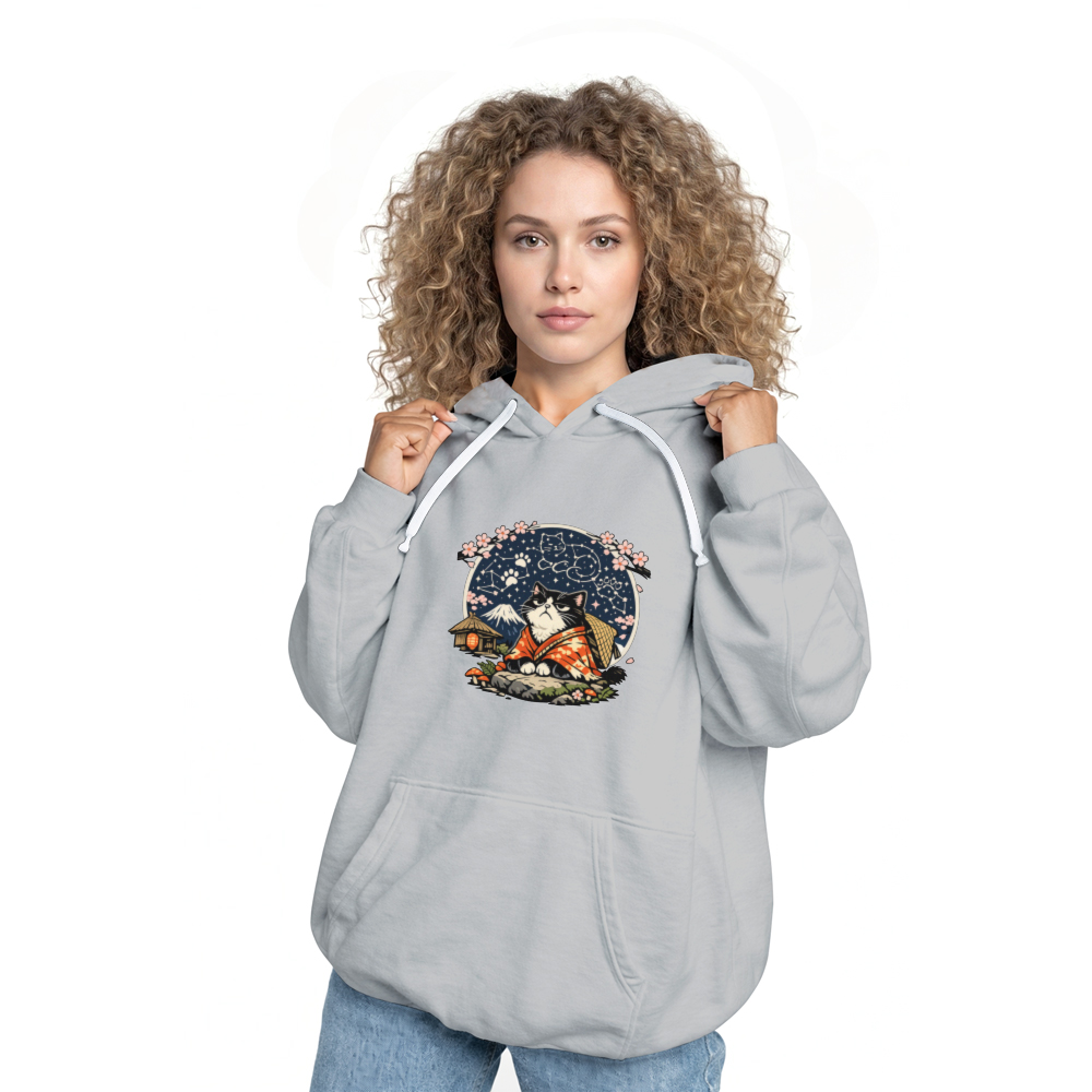 Ukiyo-e Grumpy Hermit Cat Pullover Hoodie Cozy Gifts for Men Women Boy Kids Pull over hoodie