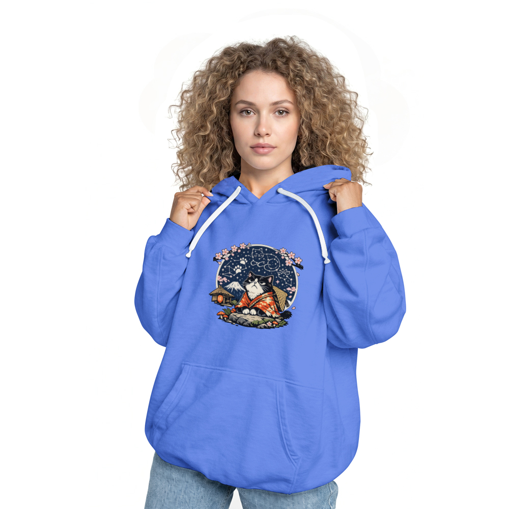 Ukiyo-e Grumpy Hermit Cat Pullover Hoodie Cozy Gifts for Men Women Boy Kids Pull over hoodie