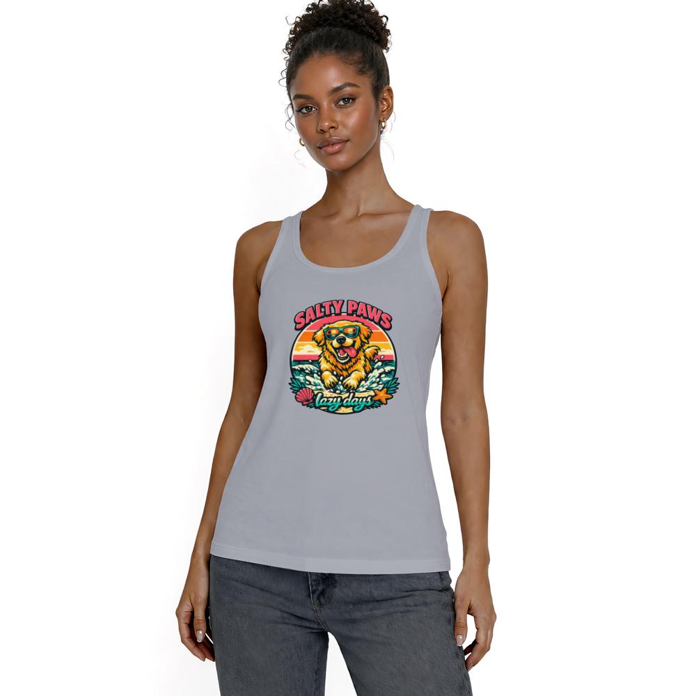 Retro Golden Retriever Surf Tank Top Beach Graphic Vintage Gifts for Men Women Boy Kids Tank Top