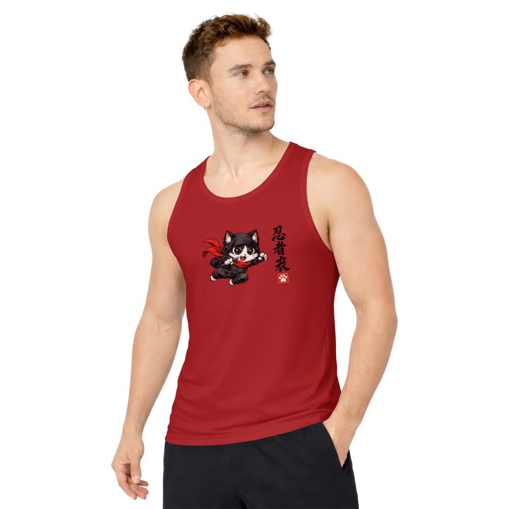 Chibi Ninja Cat Tanktop Minimal Shinobi Art Playful Gifts for Men Women Boy Kids Tanktop