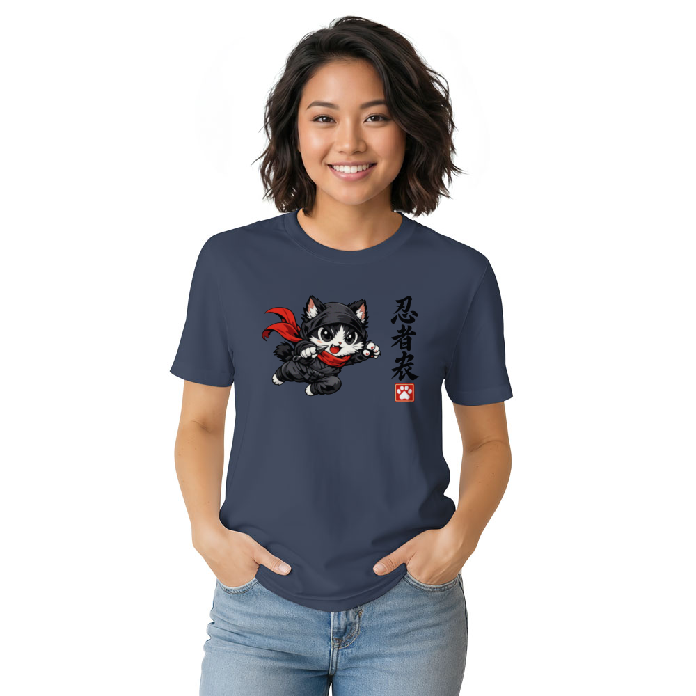 Chibi Ninja Cat T-Shirt Playful Shinobi Art Cute Gifts for Men Women Boy Kids T-Shirt