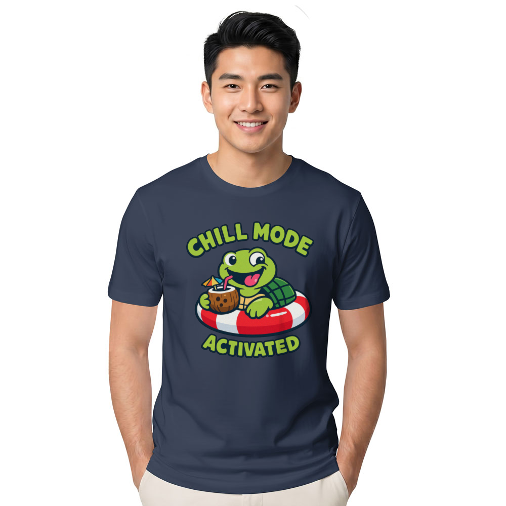 Goofy Floating Turtle Vacation Tee Playful Gifts for Men Women Boy Kids T-Shirt