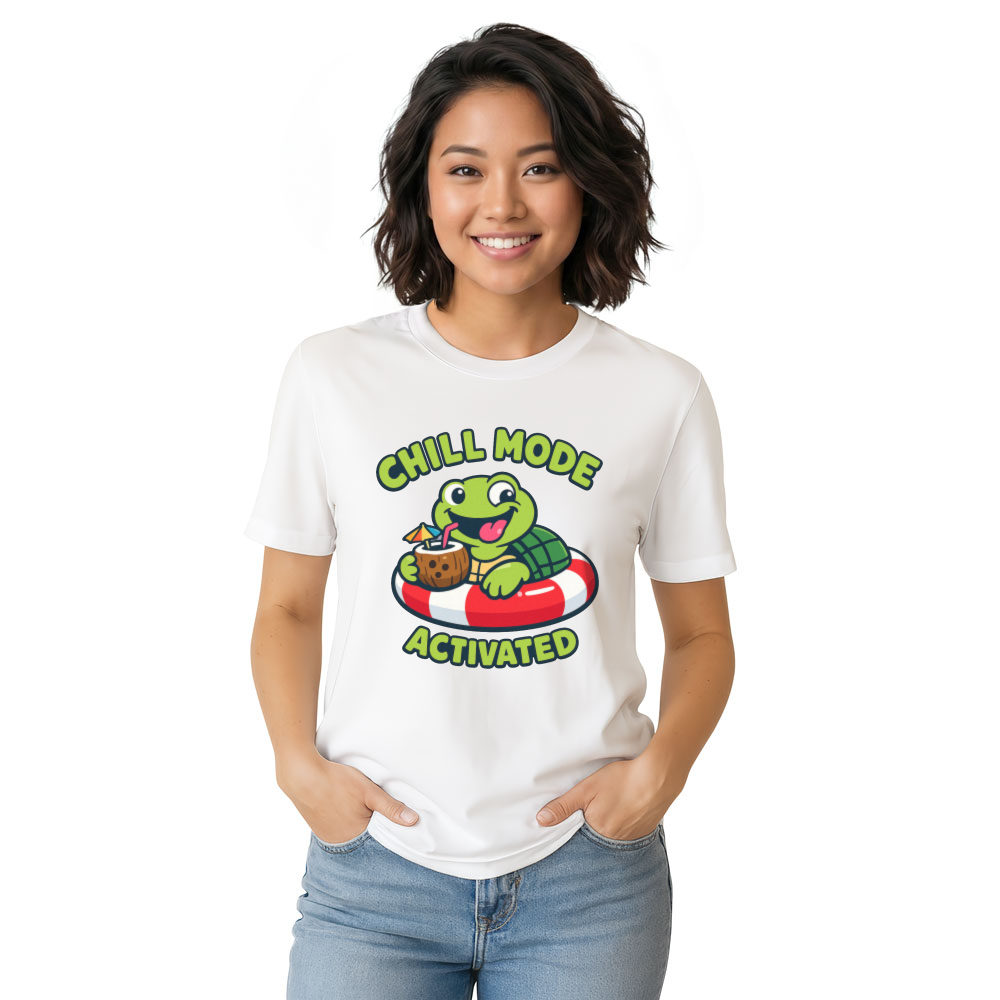Goofy Floating Turtle Vacation Tee Playful Gifts for Men Women Boy Kids T-Shirt