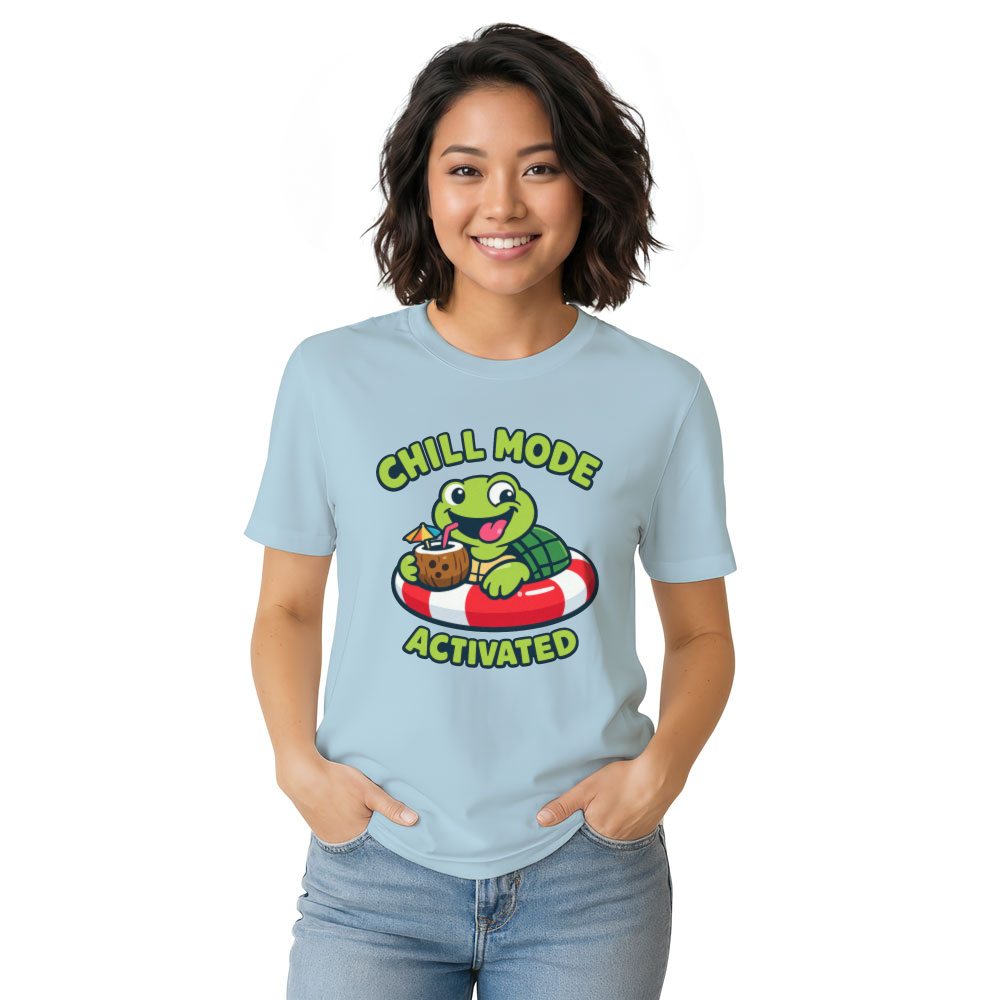 Goofy Floating Turtle Vacation Tee Playful Gifts for Men Women Boy Kids T-Shirt