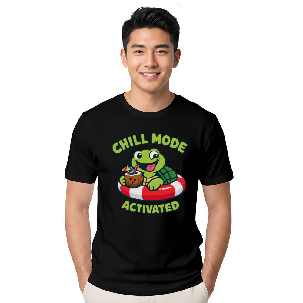 Goofy Floating Turtle Vacation Tee Playful Gifts for Men Women Boy Kids T-Shirt