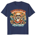Summer Smash Retro Beach Cat Tee with Watermelon Explosion Funny Gifts for Men Women Boy Kids T-Shirt