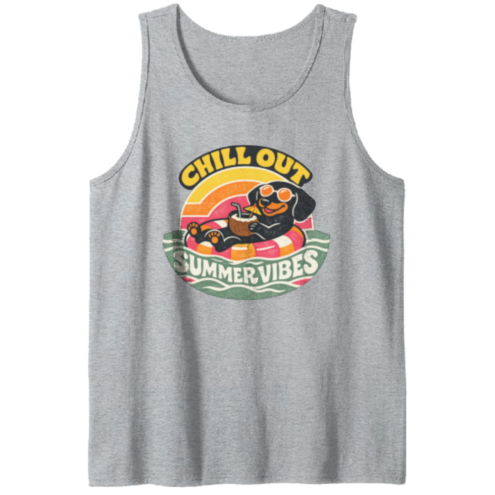 Groovy Doxie Retro Dachshund Tank Top Cute Gifts for Men Women Boy Kids Tank Top
