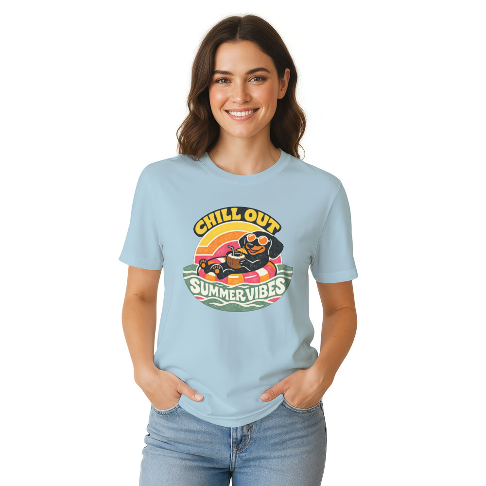 Smiling Dachshund 70s Retro Vector Tee Retro Gifts for Men Women Boy Kids T-Shirt