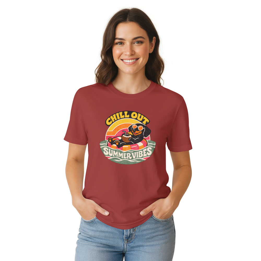 Smiling Dachshund 70s Retro Vector Tee Retro Gifts for Men Women Boy Kids T-Shirt