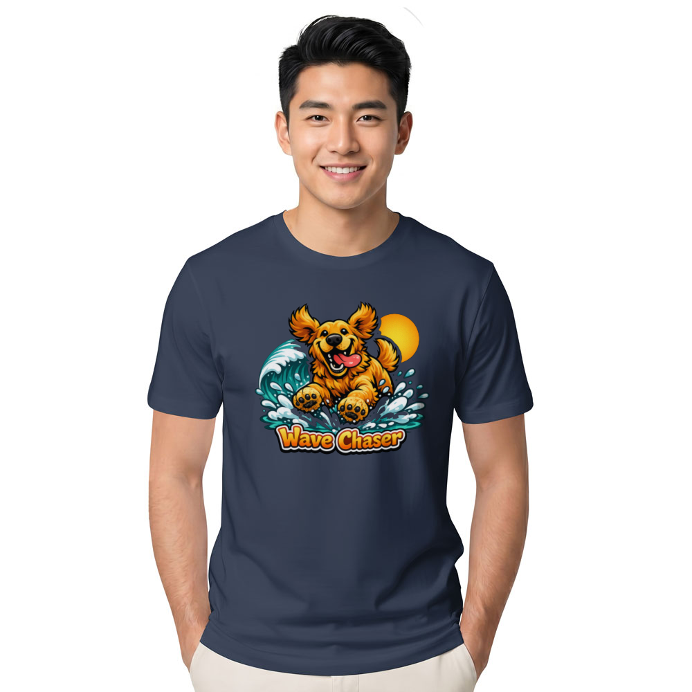 Golden Retriever Wave Chaser Beach Tee Cute Gifts for Men Women Boy Kids T-Shirt
