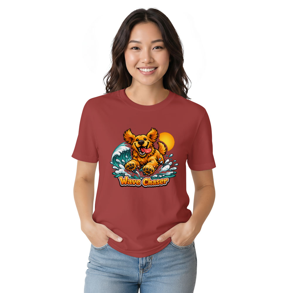 Golden Retriever Wave Chaser Beach Tee Cute Gifts for Men Women Boy Kids T-Shirt
