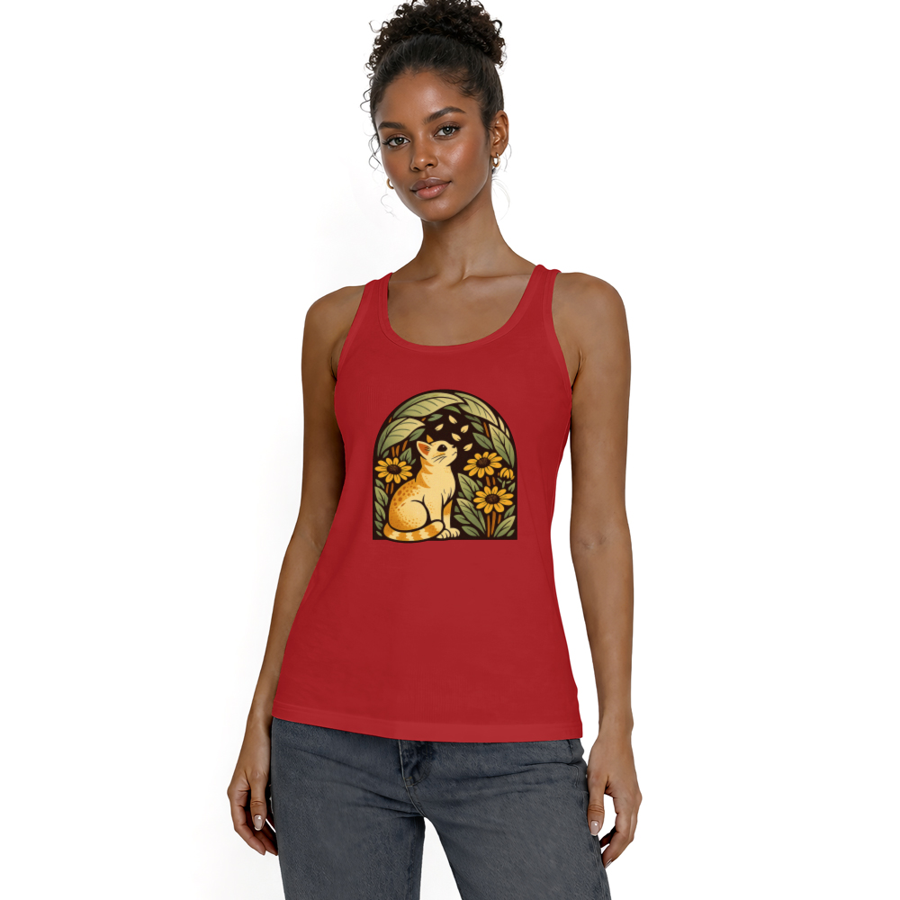 Dreaming Cat Tanktop Retro Floral Design Charming Gifts for Men Women Boy Kids Tanktop - Unisex