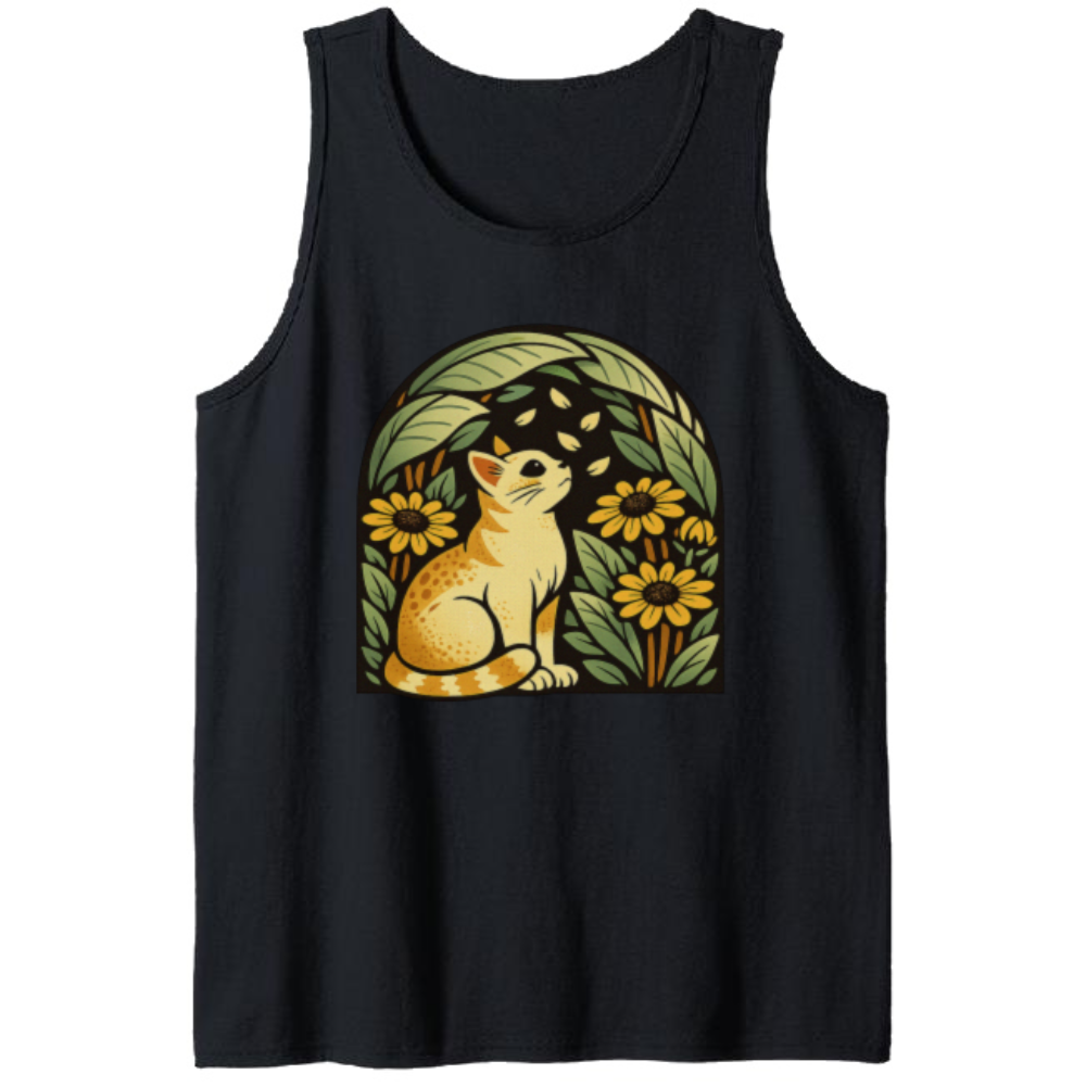 Dreaming Cat Tanktop Retro Floral Design Charming Gifts for Men Women Boy Kids Tanktop - Unisex