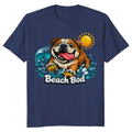 Beach Bod Bulldog Wave Chaser Graphic Funny Gifts for Men Women Boy Kids T-Shirt