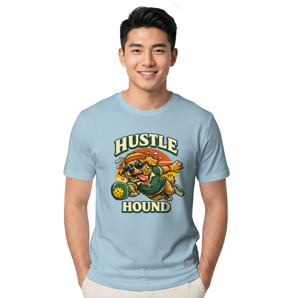 Hustle Hound Pickleball Golden Retriever Retro Graphic Vintage Gifts for Men Women Boy Kids T-Shirt