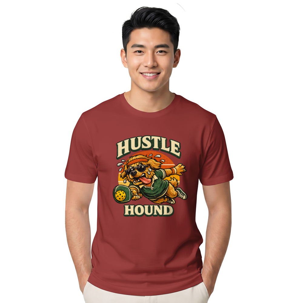 Hustle Hound Pickleball Golden Retriever Retro Graphic Vintage Gifts for Men Women Boy Kids T-Shirt