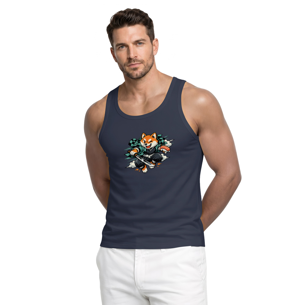Shiba Samurai Retro Ninja Tanktop For Sneaky Dog Lovers Playful Gifts for Men Women Boy Kids Tanktop